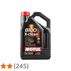 Czarna bańka oleju silnikowego Motul 8100 X-clean SAE 5W40.