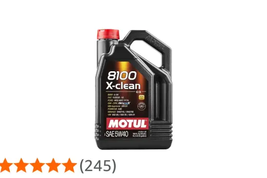 Czarna bańka oleju silnikowego Motul 8100 X-clean SAE 5W40.